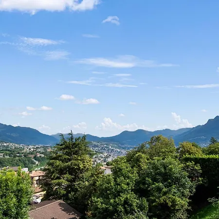Appartement Pazzallo Panoramica With Balcony And Garage - Happy Lugano